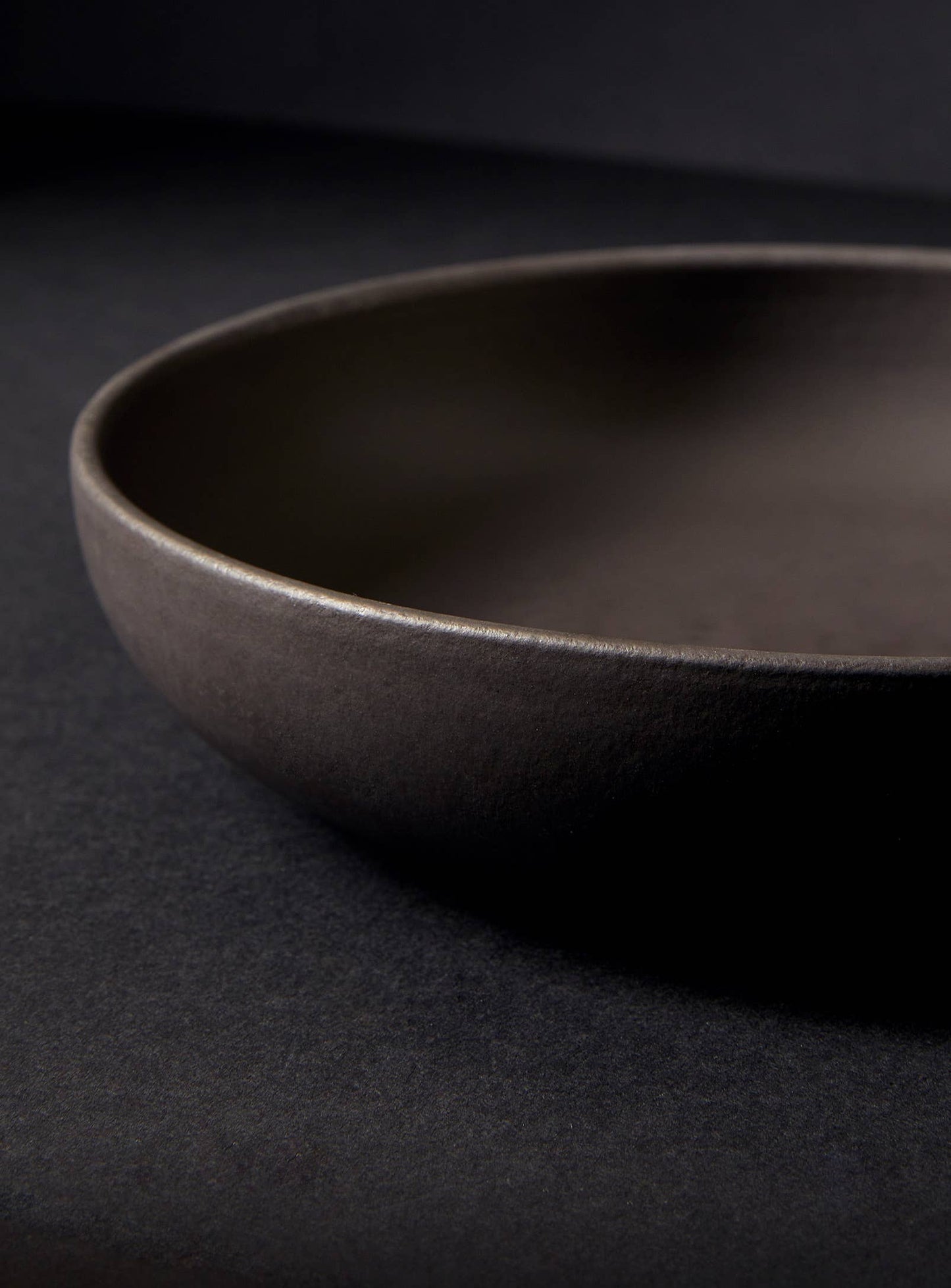 Stoneware Pasta Plate | Matte Black