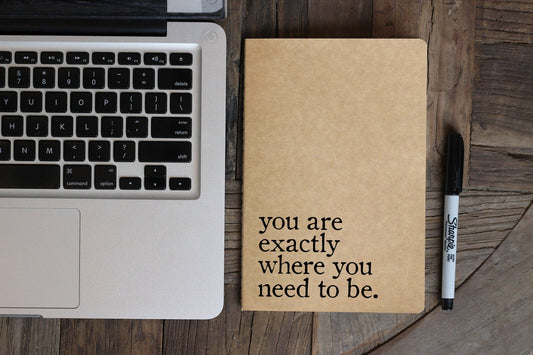 You Are Exactly Where You Need To Be Journal