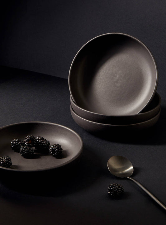 Stoneware Pasta Plate | Matte Black